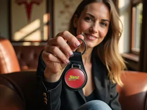 Key Ring Leather Normal Build Racing Design